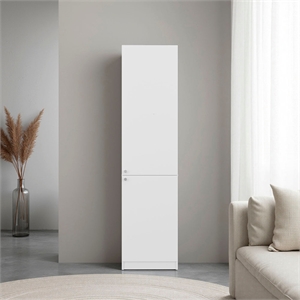 Sunflower Tall Bookcase Storage Cabinet with Multiple Shelves Engineered Wood Furniture Organizer for Living Room Bedroom and Home Office Storage White Finish Modern Design