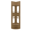 Camellia Corner Bookcase Engineered Wood Storage Cabinet Beige Finish