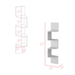 Shelf Crestone Living Room White