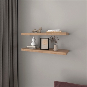 Double Floating Shelf Dallas Living Room Pine