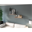 Double Floating Shelf Dallas Living Room Pine