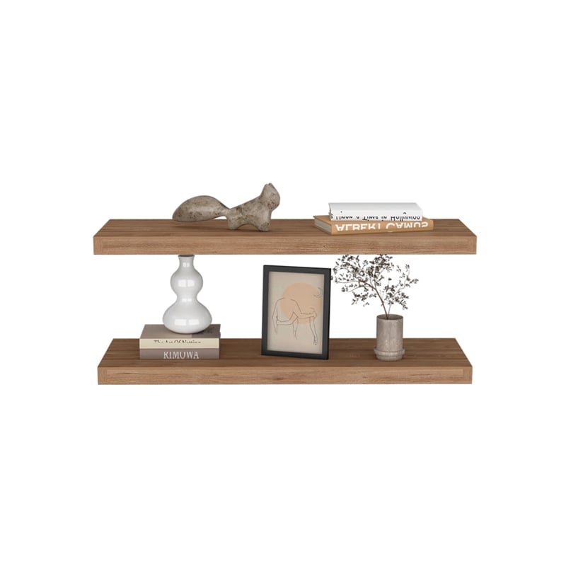 Double Floating Shelf Dallas Living Room Pine
