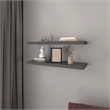 Double Floating Shelf Dallas Living Room Matt Gray
