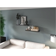 Double Floating Shelf Dallas Living Room Matt Gray