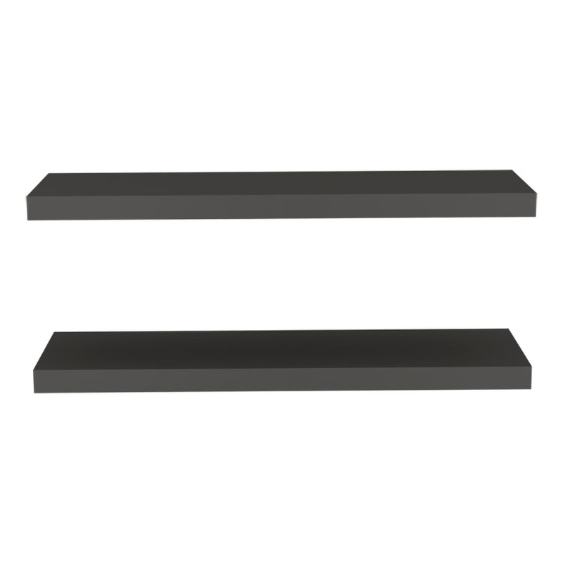 Double Floating Shelf Dallas Living Room Matt Gray