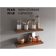 Double Floating Shelf Dallas Living Room Caramel