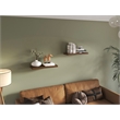 Double Floating Shelf Dallas Living Room Caramel