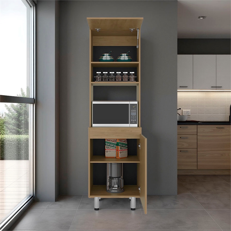 SOHAM Kitchen Pantry Cabinet Tall Storage Unit