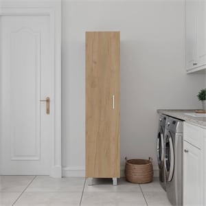 Hudson Storage Cabinet with Shelves and Doors Engineered Wood Organizer for Living Room or Kitchen Beige