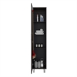 Sunflower Tall Bookcase Storage Cabinet with Multiple Shelves Engineered Wood Furniture Organizer for Living Room or Kitchen Dark Walnut Finish Modern Design