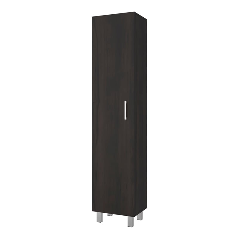 Sunflower Tall Bookcase Storage Cabinet with Multiple Shelves Engineered Wood Furniture Organizer for Living Room or Kitchen Dark Walnut Finish Modern Design