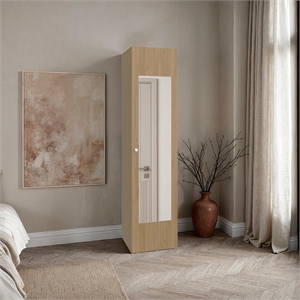 Jasmine Wardrobe with Full Length Mirror Slim