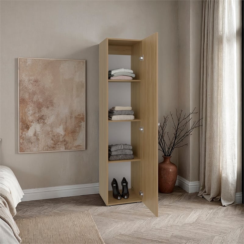 Jasmine Wardrobe with Full Length Mirror Slim