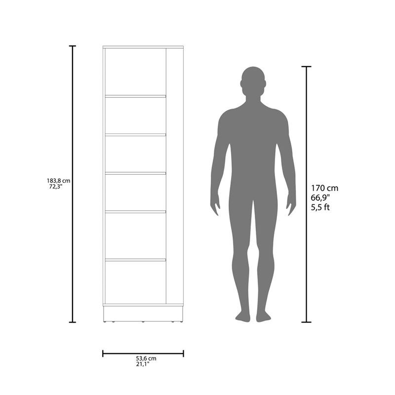 Daisy Storage Cabinet with 5 Shelves Modern Design