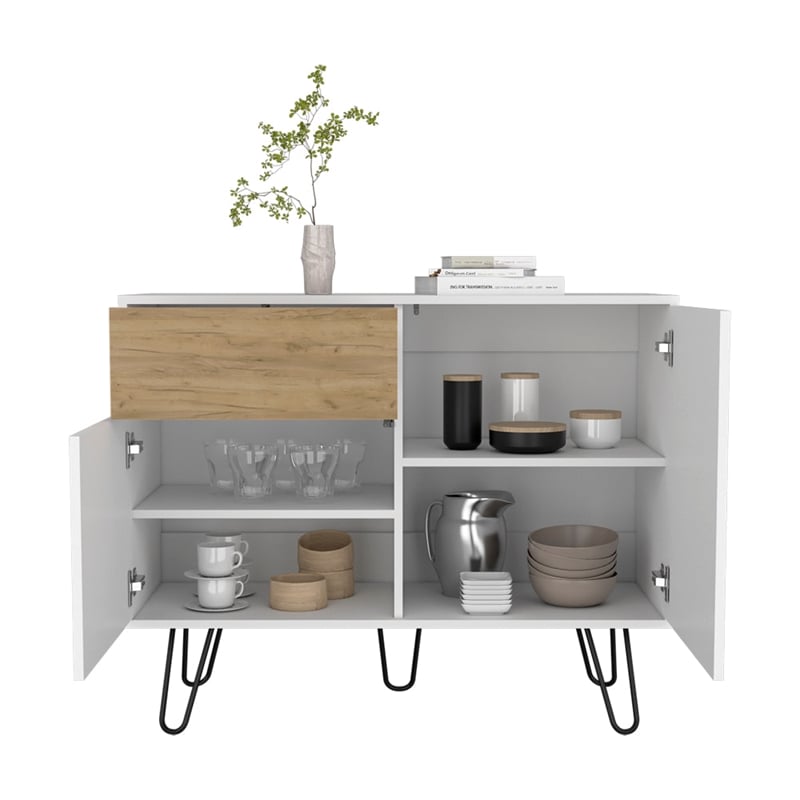 Farmington Sideboard Living Room  WhiteMacadamia