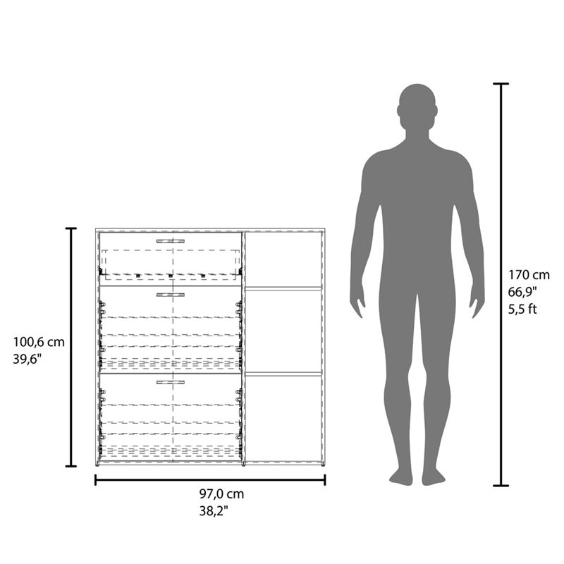 Whitaker Shoe Rack Bedroom Black