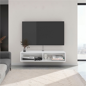 Lavender Multimedia Rack White Finish