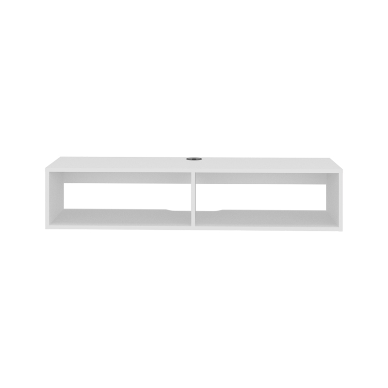 Lavender Multimedia Rack White Finish