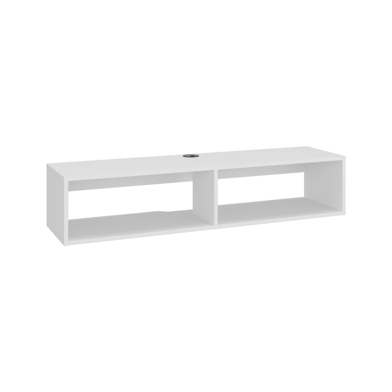 Lavender Multimedia Rack White Finish