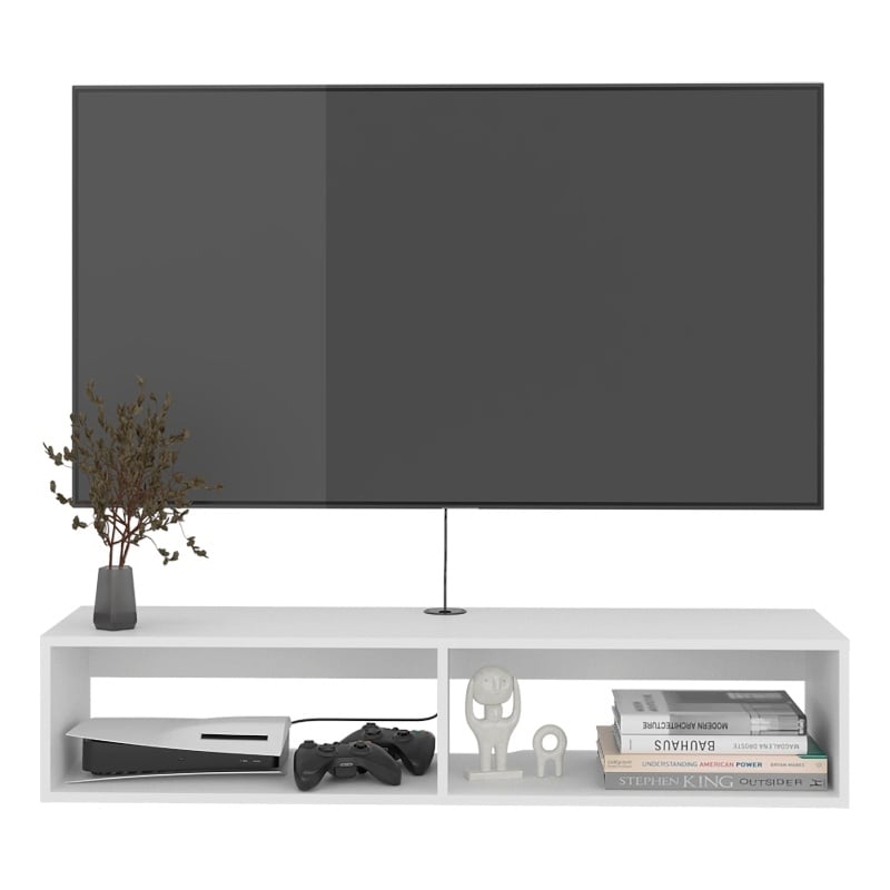 Lavender Multimedia Rack White Finish