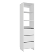 Maplewood Closet Boost Bedroom White Engineered Wood