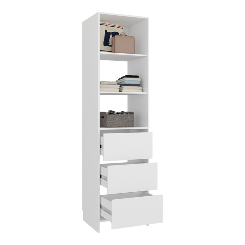 Maplewood Closet Boost Bedroom White Engineered Wood