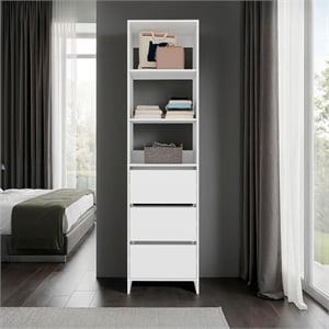 Maplewood Closet Boost Bedroom White Engineered Wood