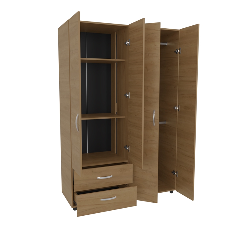 Crafton Armoire Bedroom Natural Oak Engineered Wood