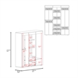 Elma Petunia Bedroom Armoire Wardrobe Closet with Shelves and Hanging Rod Engineered Wood Furniture Organizer Brown Finish