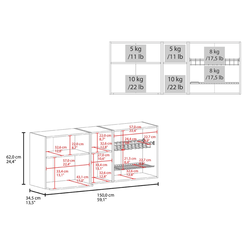 Nucla Wall Cabinet Kitchen White