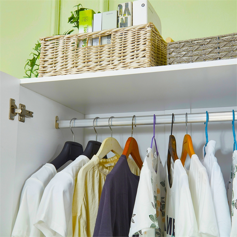 3 Doors Wood Morden White Closet Armoire Wardrobe Clothes Closet for Bedroom
