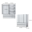 Tall 4 Doors White Wood Wardrobe Closet Armoire for Bedroom