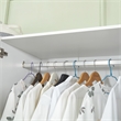 Modern White Mirror Wardrobe Closet shelves 4 Doors Wood Freestanding Armoire