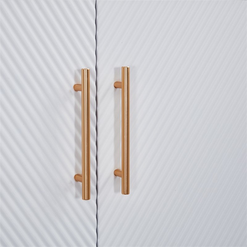 Wood 4 Doors 3 Drawers White Closet Wardrobe Closet Storage Armoire for Bedroom