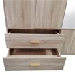 4 Door Armoire Wardrobe Wood Armoires Wardrobe with 2 Drawers 5 Shelves Oak