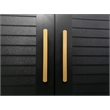 4 Doors Wood Armoire Wardrobe Closet with mirror Closet Organizer 4 Drawer Black