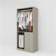 Wood Modular Closet Systems 8 Drawers and Shelves Clothes Storage Closet Gray