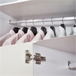 2 Door White Armoire Wardrobe Closet Wood Closet organize With Hanging Rod