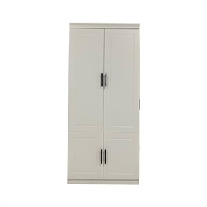 2 Doors White Wardrobe Closet Bedroom Armoires with Wood Closet organize