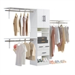 Wood Closet Organizer System with 3 Shelf Towers Closet System White