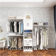 Wood Closet Organizer System with 3 Shelf Towers Closet System White