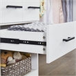 Wood Closet Organizer System with 3 Shelf Towers Closet System White