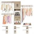 Closet Organizer System with 3Shelf Towers Wood Closet System with 3 Drawers Oak