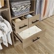 Closet Organizer System with 3Shelf Towers Wood Closet System with 3 Drawers Oak