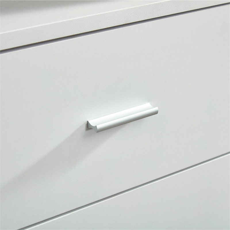 White Wooden Closet Organizer Clothes System with 4 drawers Wall Mounted
