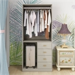 Gray Wood Closet System with Closet Shelves Wall Mounted Closet Organizer System