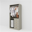Gray Wood Closet System with Closet Shelves Wall Mounted Closet Organizer System