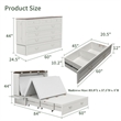 Livelylodge Queen Wood Murphy Bed whit Chest with Built-in Charger white