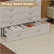 Livelylodge Queen Wood Murphy Bed whit Chest with Built-in Charger white