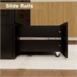 Livelylodge Queen Wood Murphy Bed with Drawers Charging Station Black